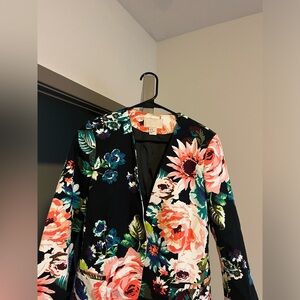 H&M Floral Blazer Jacket